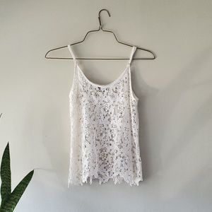 ZARA White Lace Top
